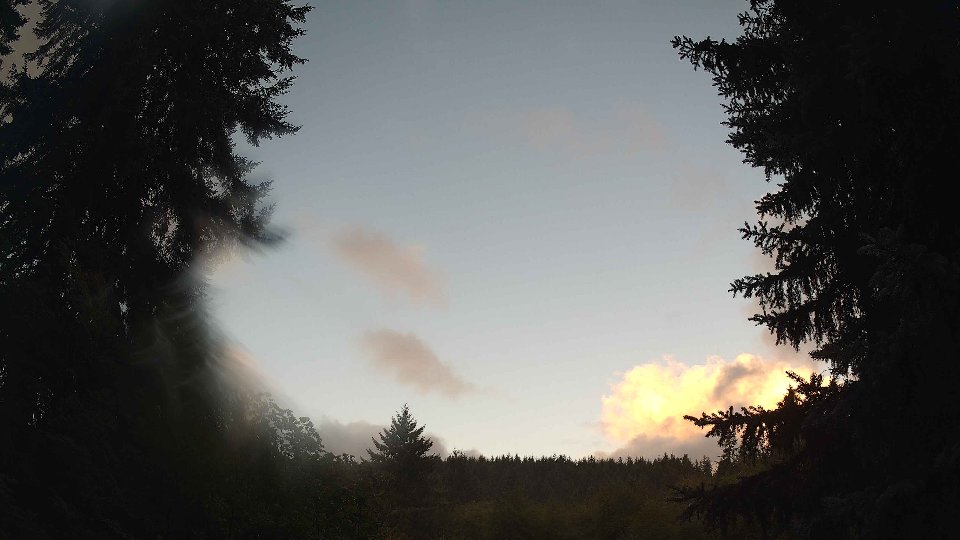 Pacific Northwest skyline timelapse on Aug 29, 2026 at 7:00 AM