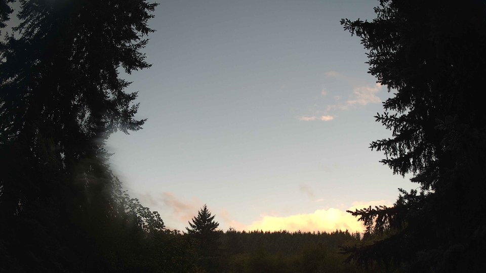 Pacific Northwest skyline timelapse on Aug 29, 2026 at 7:15 AM