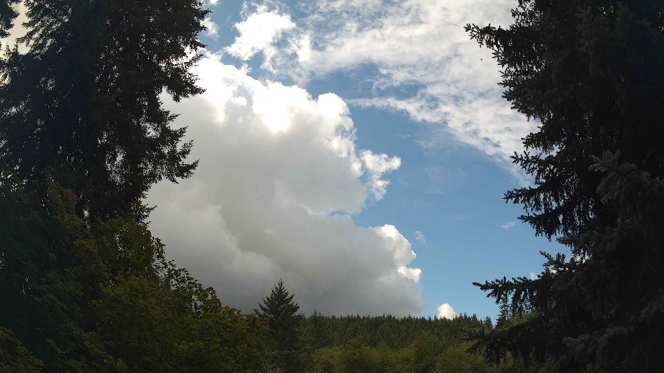 Pacific Northwest skyline timelapse on Aug 29, 2026 at 11:45 AM