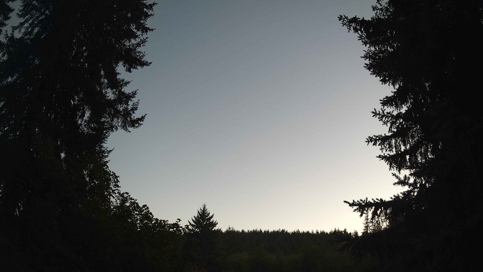 Pacific Northwest skyline timelapse on Aug 30, 2026 at 8:00 PM