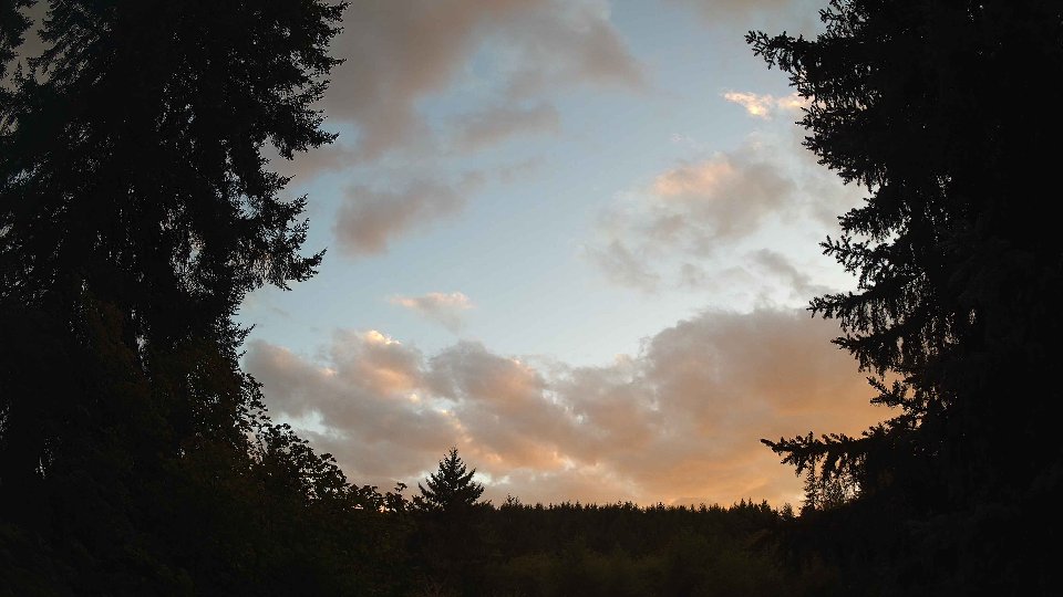 Pacific Northwest skyline timelapse on Sep 06, 2026 at 7:30 PM