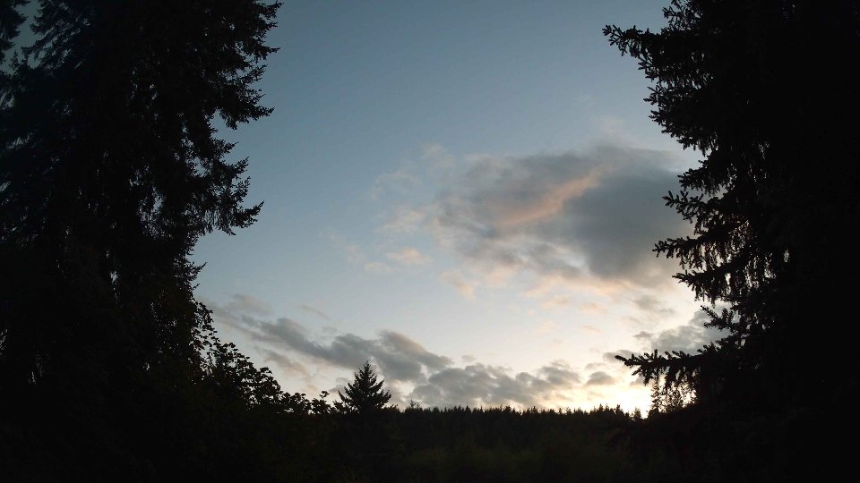 Pacific Northwest skyline timelapse on Sep 06, 2026 at 8:00 PM