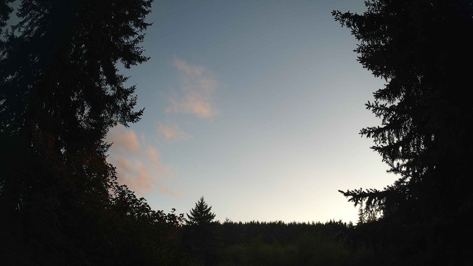 Pacific Northwest skyline timelapse on Sep 21, 2026 at 7:00 PM