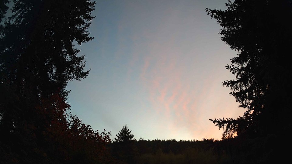 Pacific Northwest skyline timelapse on Oct 01, 2026 at 7:00 PM