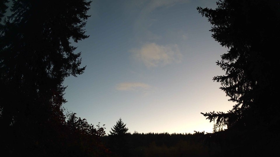 Pacific Northwest skyline timelapse on Oct 05, 2026 at 7:00 PM