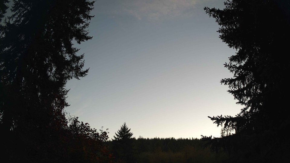 Pacific Northwest skyline timelapse on Oct 06, 2026 at 6:30 PM