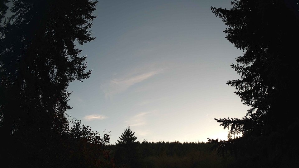 Pacific Northwest skyline timelapse on Oct 08, 2026 at 5:45 PM