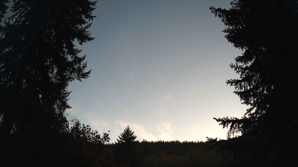 Pacific Northwest skyline timelapse on Oct 08, 2026 at 6:00 PM