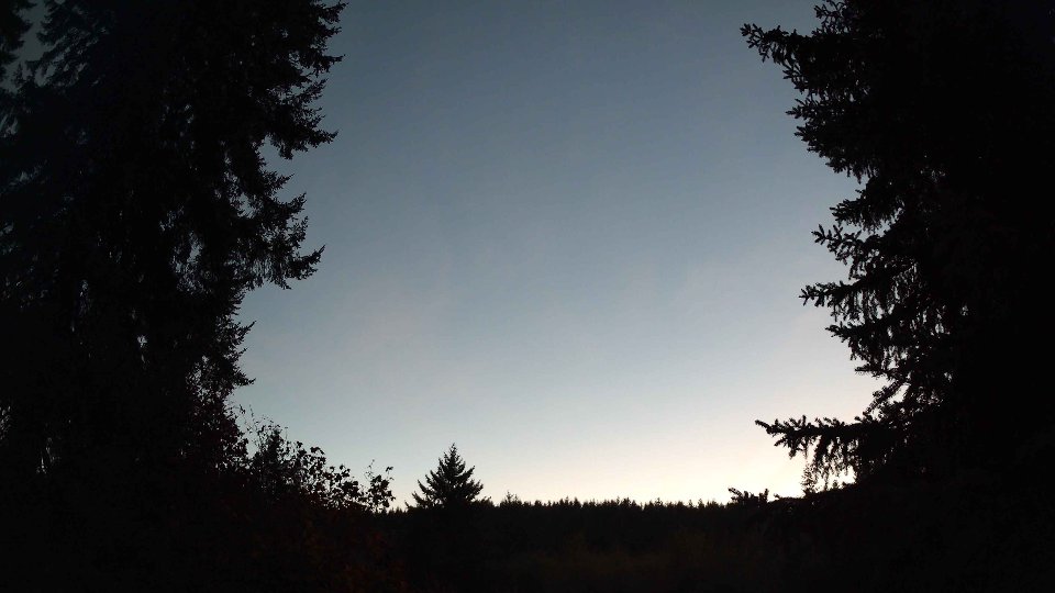 Pacific Northwest skyline timelapse on Oct 08, 2026 at 7:00 PM