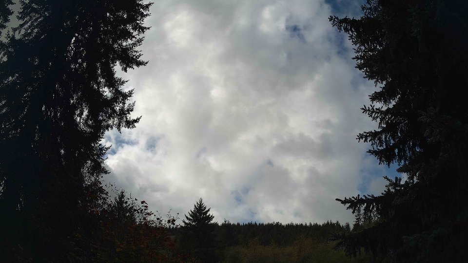 Pacific Northwest skyline timelapse on Oct 09, 2026 at 11:45 AM