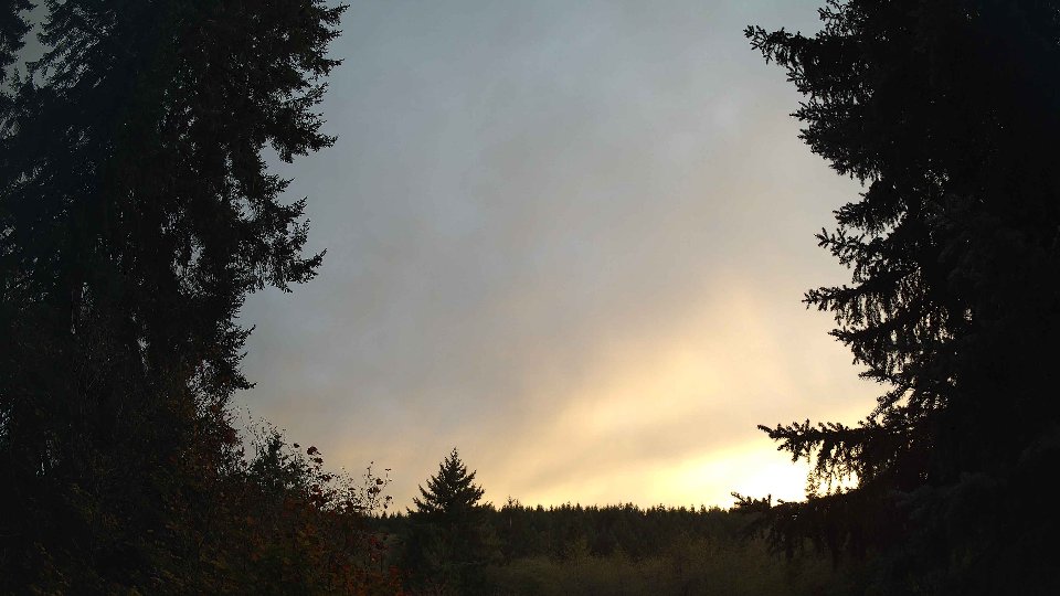 Pacific Northwest skyline timelapse on Oct 09, 2026 at 6:15 PM