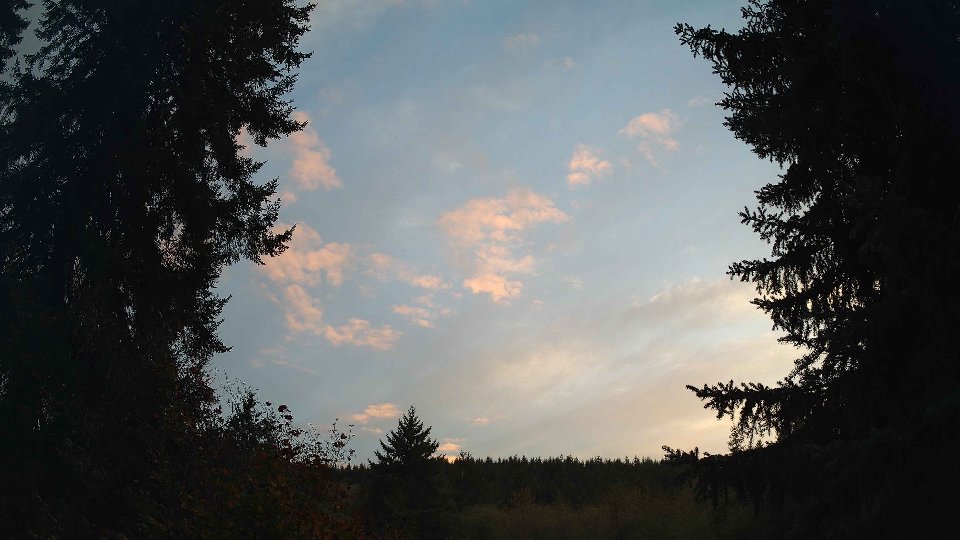 Pacific Northwest skyline timelapse on Oct 09, 2026 at 6:30 PM