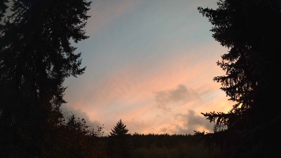 Pacific Northwest skyline timelapse on Oct 09, 2026 at 6:45 PM