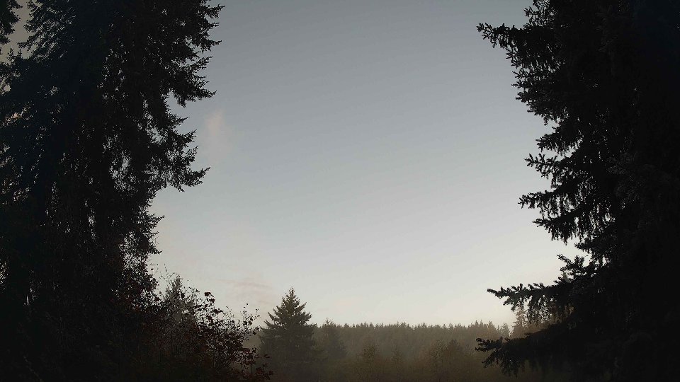 Pacific Northwest skyline timelapse on Oct 10, 2026 at 8:00 AM