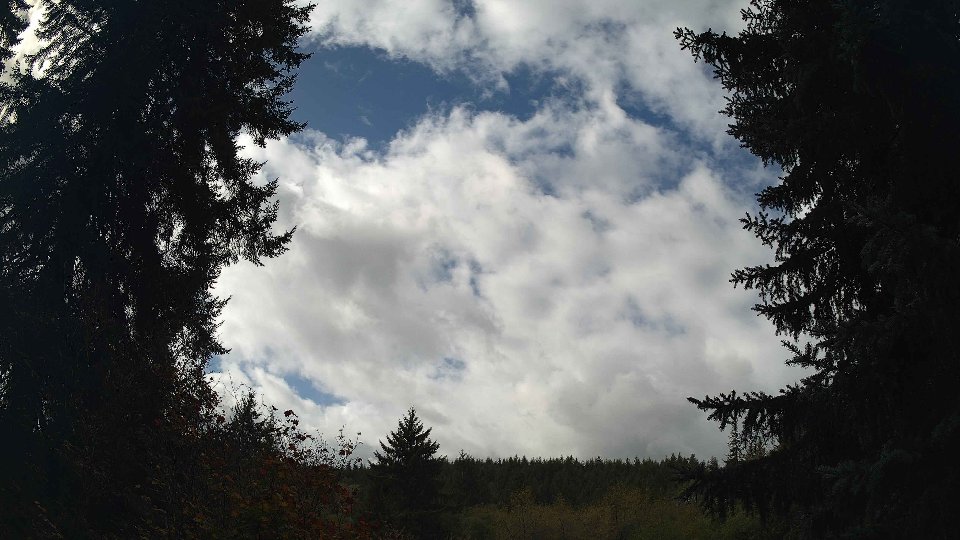 Pacific Northwest skyline timelapse on Oct 10, 2026 at 11:45 AM