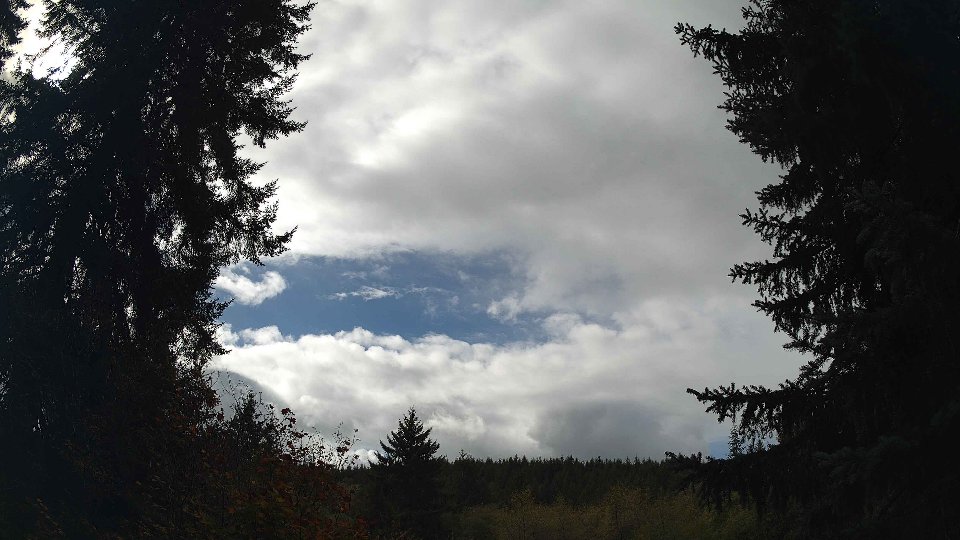 Pacific Northwest skyline timelapse on Oct 10, 2026 at 12:45 PM