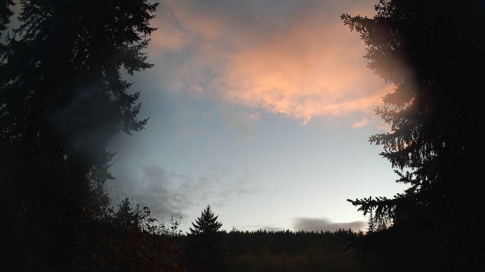 Pacific Northwest skyline timelapse on Oct 10, 2026 at 6:30 PM