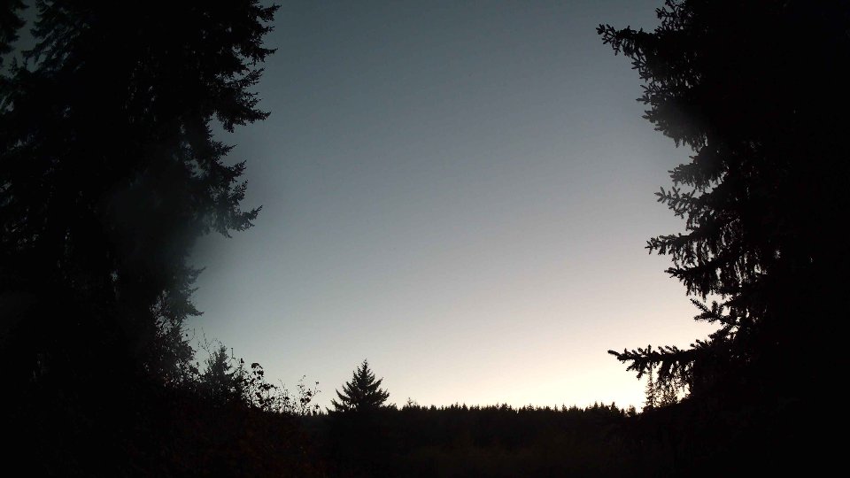 Pacific Northwest skyline timelapse on Oct 10, 2026 at 7:00 PM