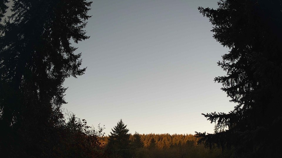 Pacific Northwest skyline timelapse frame from Oct 12th, 2026 at 7:45 AM