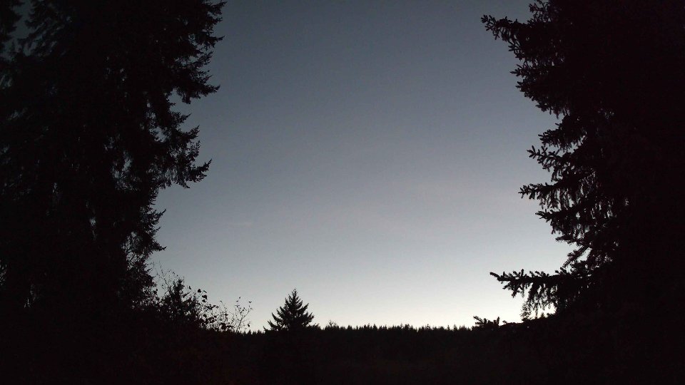 Pacific Northwest skyline timelapse frame from Oct 12th, 2026 at 7:00 PM