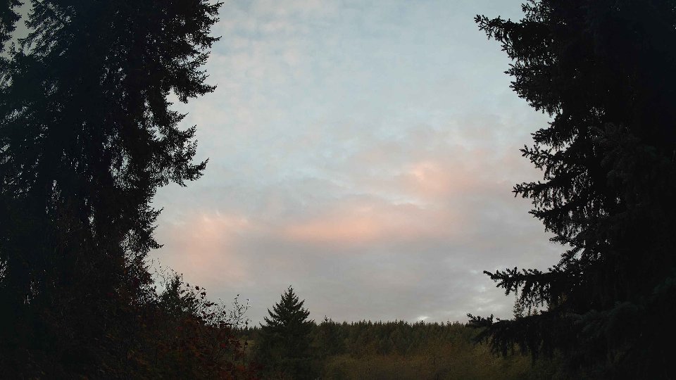 Pacific Northwest skyline timelapse frame from Oct 13th, 2026 at 7:30 AM