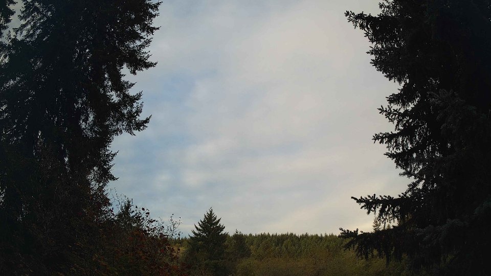 Pacific Northwest skyline timelapse frame from Oct 13th, 2026 at 8:00 AM