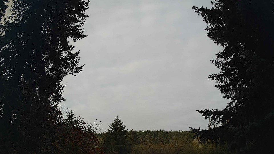 Pacific Northwest skyline timelapse frame from Oct 13th, 2026 at 8:30 AM
