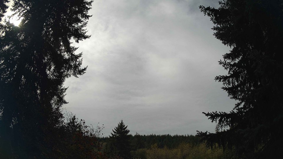 Pacific Northwest skyline timelapse frame from Oct 13th, 2026 at 12:45 PM
