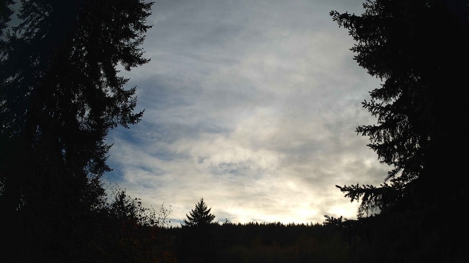 Pacific Northwest skyline timelapse frame from Oct 13th, 2026 at 5:30 PM