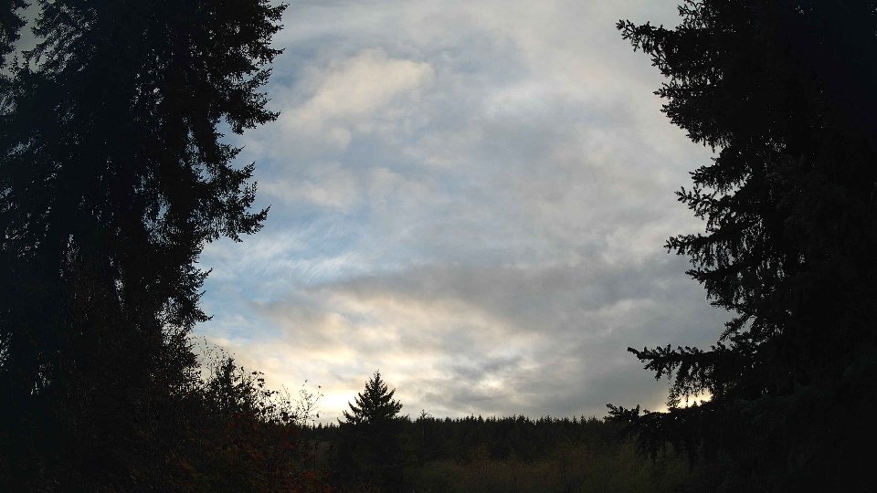 Pacific Northwest skyline timelapse frame from Oct 13th, 2026 at 5:45 PM