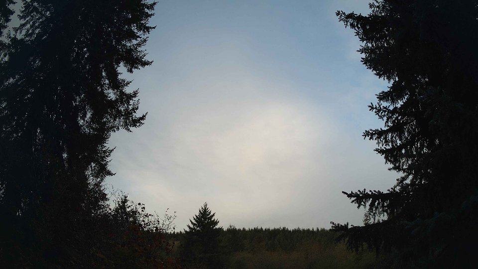 Pacific Northwest skyline timelapse frame from Oct 14th, 2026 at 8:15 AM