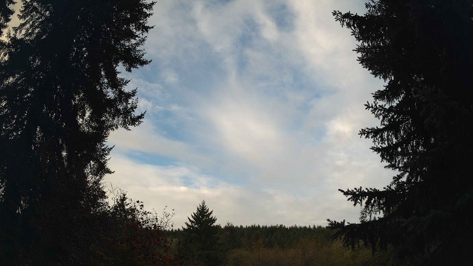 Pacific Northwest skyline timelapse frame from Oct 14th, 2026 at 8:30 AM