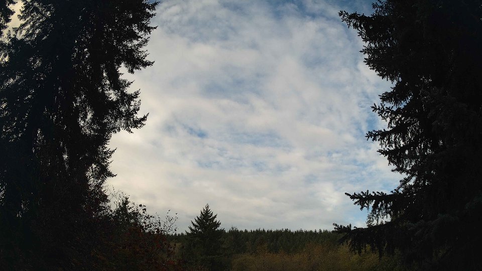 Pacific Northwest skyline timelapse frame from Oct 14th, 2026 at 8:45 AM