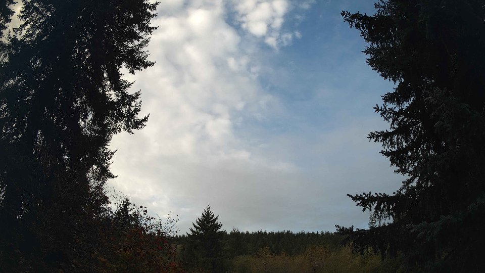 Pacific Northwest skyline timelapse frame from Oct 14th, 2026 at 9:15 AM