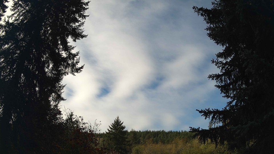 Pacific Northwest skyline timelapse frame from Oct 14th, 2026 at 10:45 AM