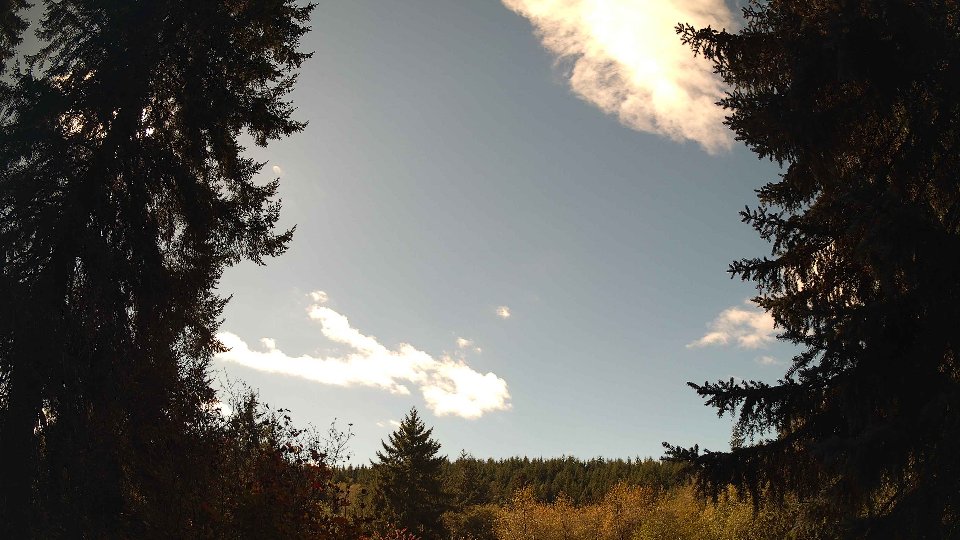 Pacific Northwest skyline timelapse frame from Oct 14th, 2026 at 1:30 PM