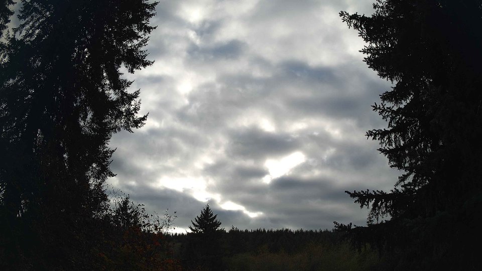 Pacific Northwest skyline timelapse frame from Oct 14th, 2026 at 4:30 PM
