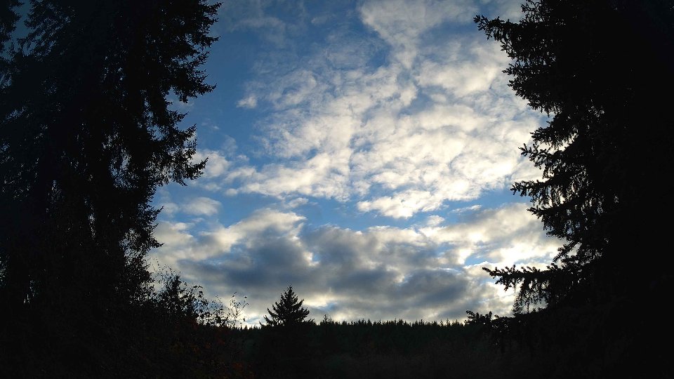 Pacific Northwest skyline timelapse frame from Oct 14th, 2026 at 5:45 PM